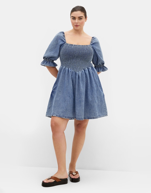 City Chic - Kaitlyn Denim Mini Dress