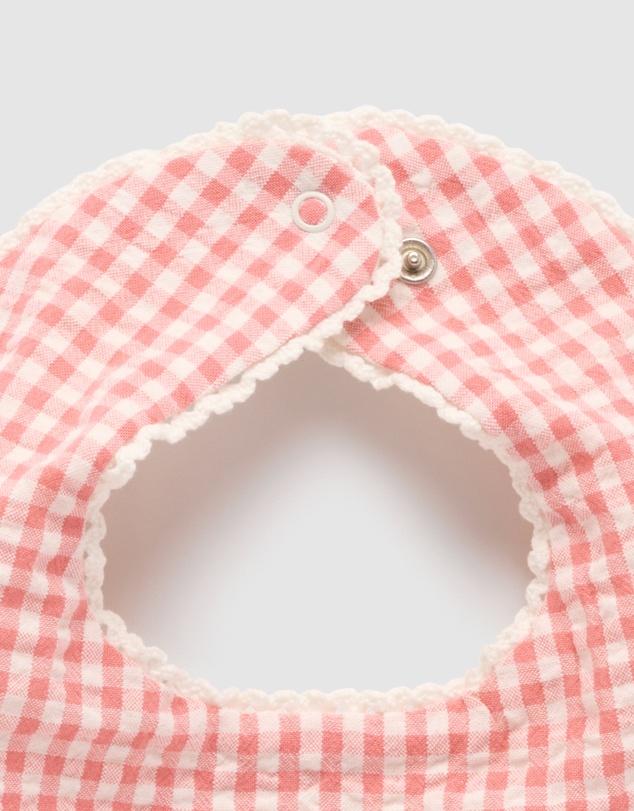 Purebaby - Gingham Bib-Kids-Babies