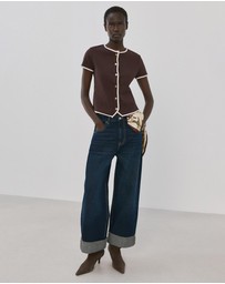M.N.G - Buttoned Cotton T-Shirt