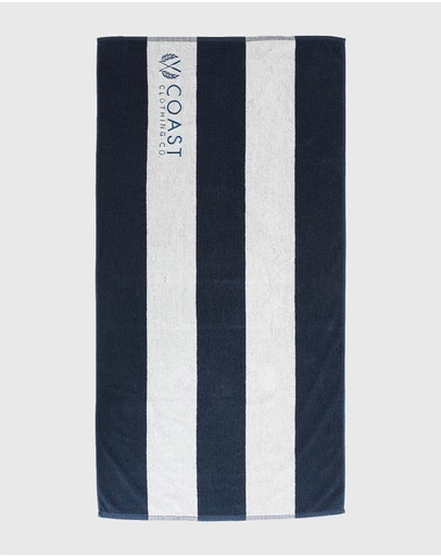 Coast Clothing - Coast Towel White & Navy Stripe