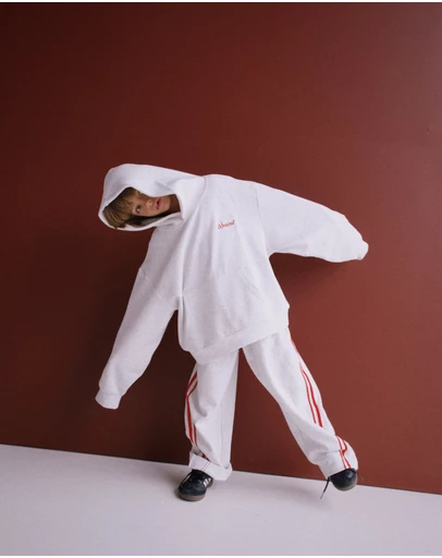 SSAINT - Kids Barrel Pants Grey & Red