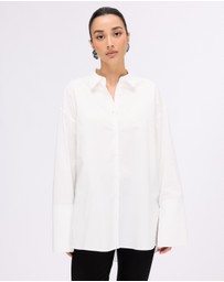 Minima Esenciales - Raine Cotton Shirt With Wide Cuffs