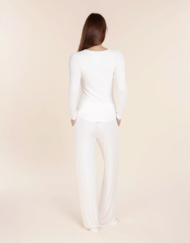 Gingerlilly - Lille Ribbed Long Sleeve Henley Top