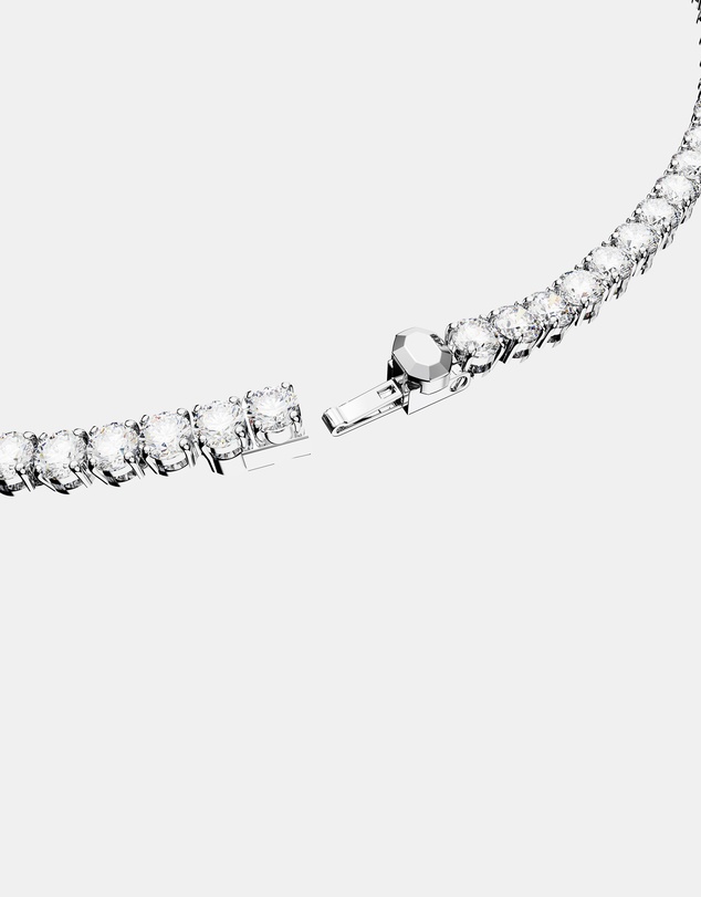 Swarovski - Matrix Tennis Necklace, Round Cut, White, Rhodium-Plated