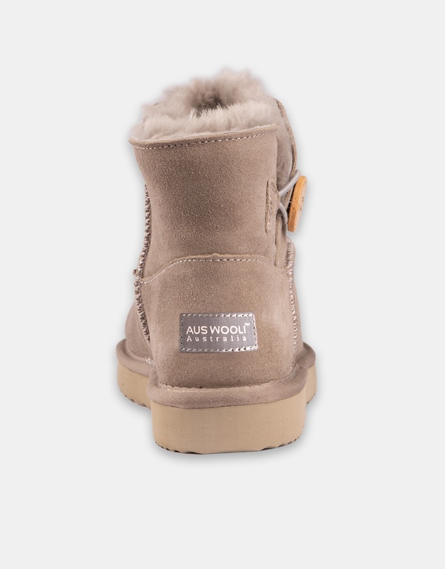 AusWooli Ugg Boots - Cabarita Short Sheepskin Wool Button Boots