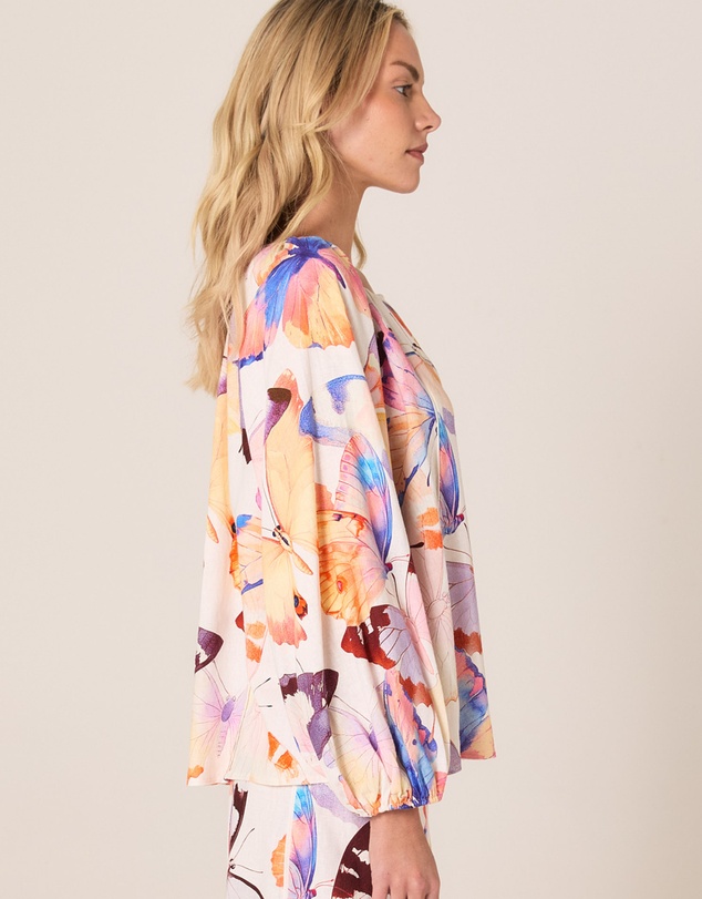 Fate + Becker - Mariposa Print Blouse