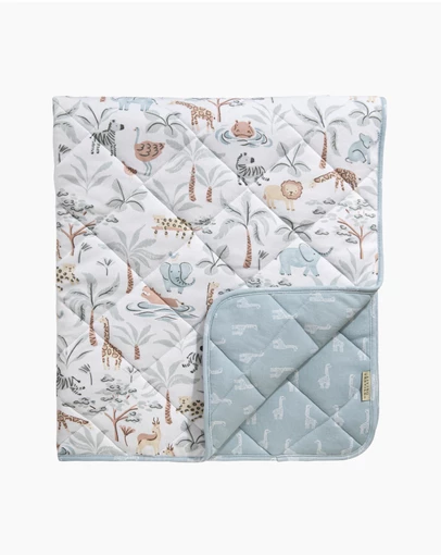 Living Textiles - Reversible Quilted Cot Comforter - Wild Safari