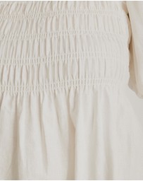 Atmos&Here Curvy - Elara Square Neck Peplum Blouse