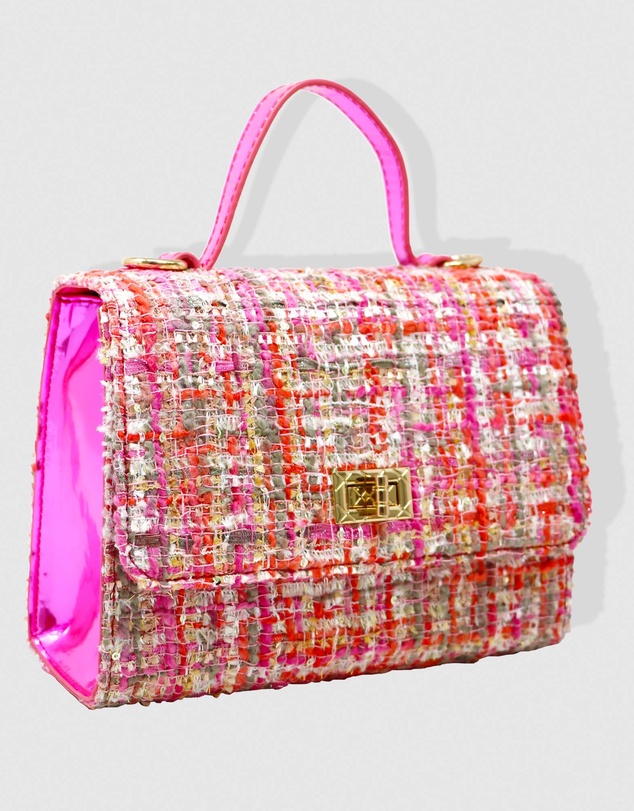 Pink Poppy - Tweed Pink Handbag