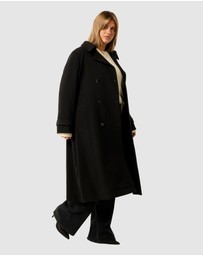 Forever New Curve - Leanne Curve Crepe Trench Coat