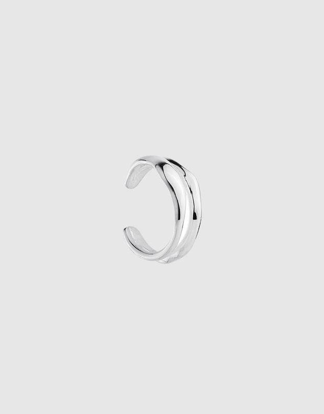 Najo - Dune Large Silver Ear Cuff
