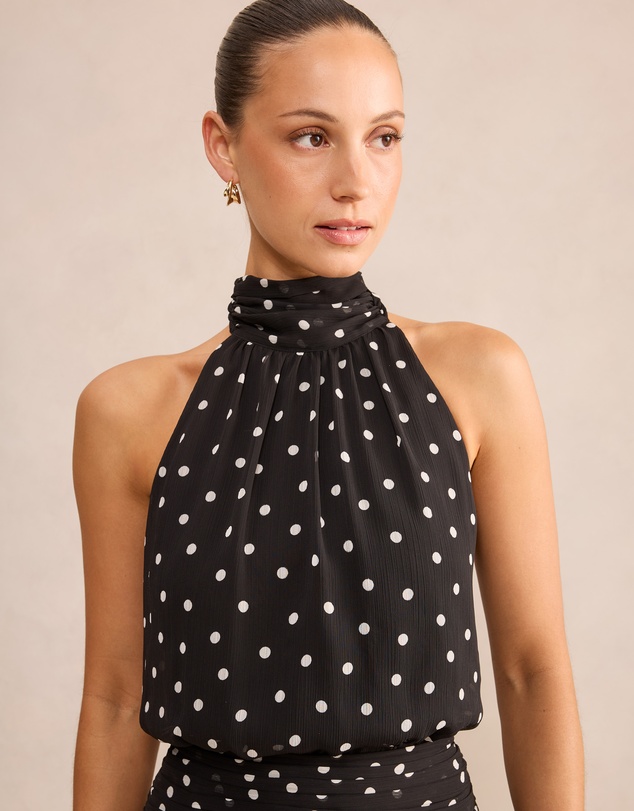 Forever New Petite - Brin Petite Backless Halter Neck Mini Dress