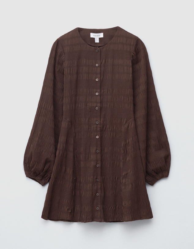 & Other Stories - Smocked Balloon-Sleeve Mini Dress