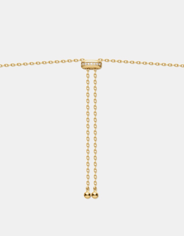 Ania Haie - Ania Haie Gold Bezel Cubic Zirconia Station Necklace