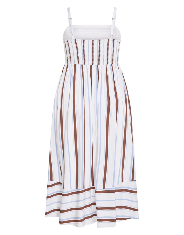 City Chic - Plus size Haven Stripe Maxi Dress - ivory