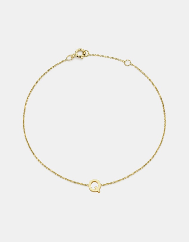 Zoe Olivia - 9K Gold Initial Q Bracelet
