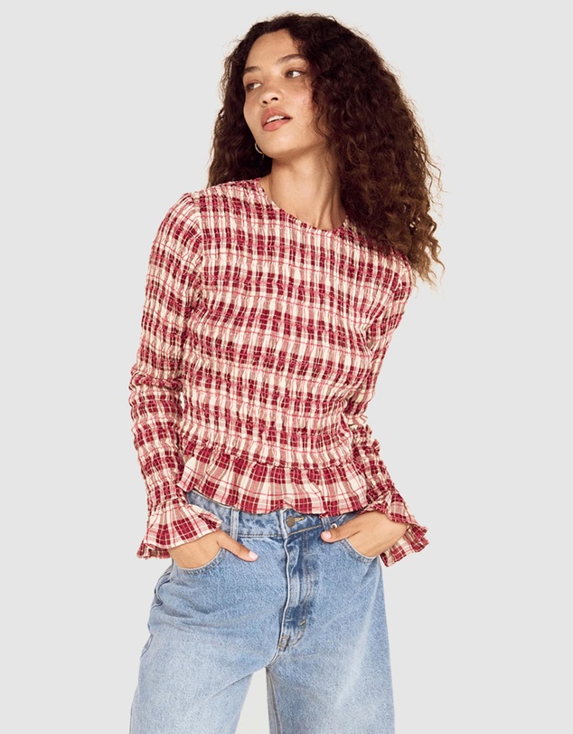 MINKPINK - Anouk Shirred Top