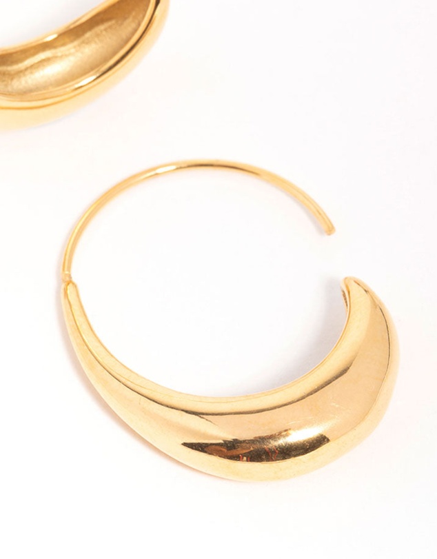Lovisa - Waterproof Gold Plated Stainless Steel Thick Half Hoop Earrings