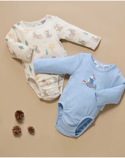 Purebaby - 2 Pack Bodysuit -Kids-Babies