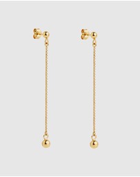 Najo - Sunbeam Yellow Gold Stud Drop Earrings