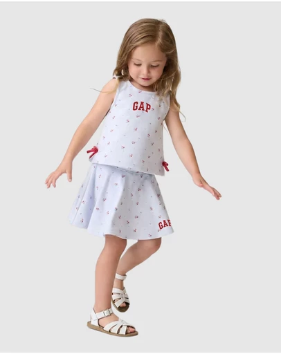 GAP - Print French Terry Bow Tank X Skort Set - Babies-Kids