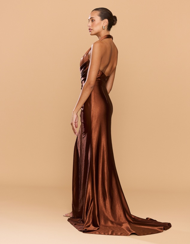 CATHERINE FERRARO - Zenia Halter Gown