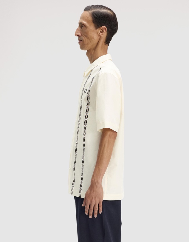 Fred Perry - Placement Print Revere Collar Shirt