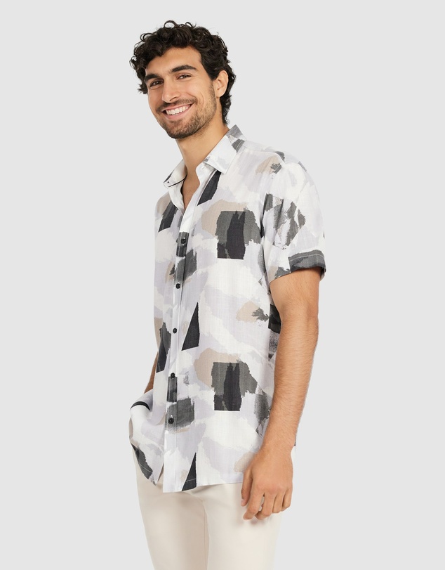 Tarocash - Monet Viscose Abstract Shirt