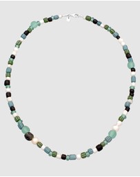 Kuzzoi - ICONIC EXCLUSIVE - Necklace Male Beads Synthetic Pearl 925 Sterling Silver