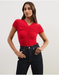 Atmos&Here - Delilah Gathered Mesh Top
