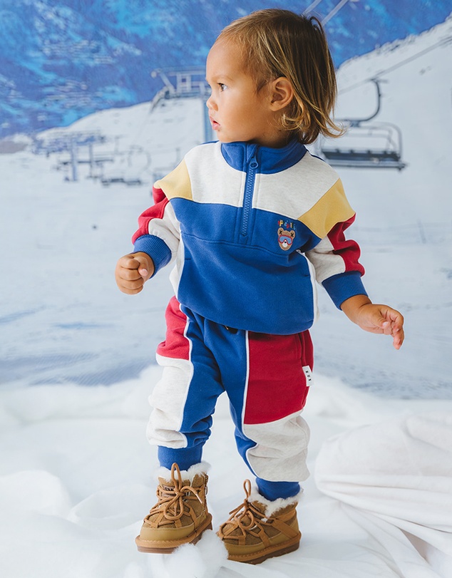 Huxbaby - Colour Block Spliced Pants - ICONIC EXCLUSIVE - Babies-Kids