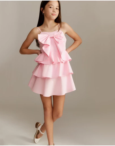 Bardot Junior - Tulip Lace Bow Dress - Kids-Teens