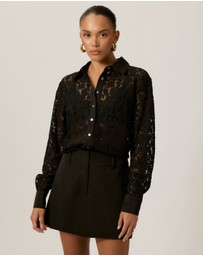 Tussah - Lace Satin Trim Shirt