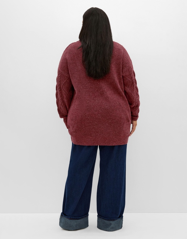 City Chic - Plus size Jojo Jumper - wine