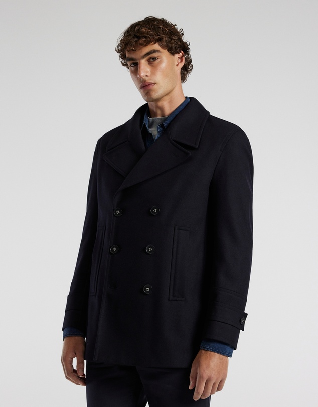 Calibre - Melton Pea Coat Navy