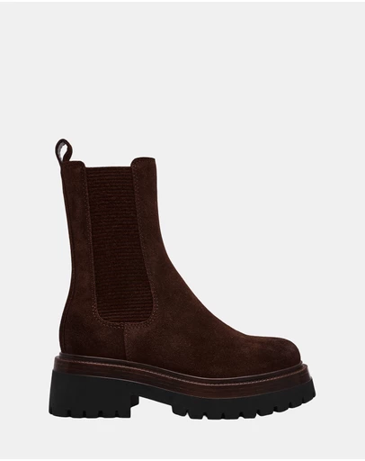 Steve Madden - Blitzen Brown Suede Booties
