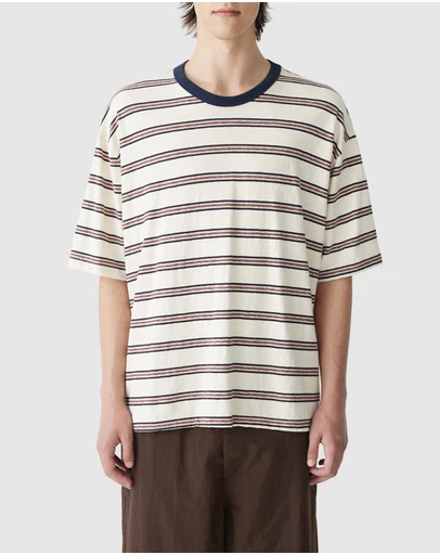 Bassike - Stripe Boxy T-Shirt