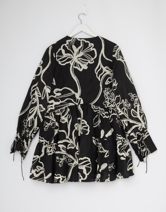 Revibe - Repaired Shona Joy Lila Tiered Mini Dress - AU 10