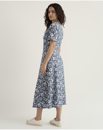 Seasalt - Seasalt Cornwall Blue Fox Path Printed Chambray Dress