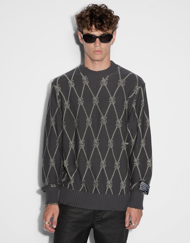 Ksubi - Diamond Dollar Knit Crew Grey