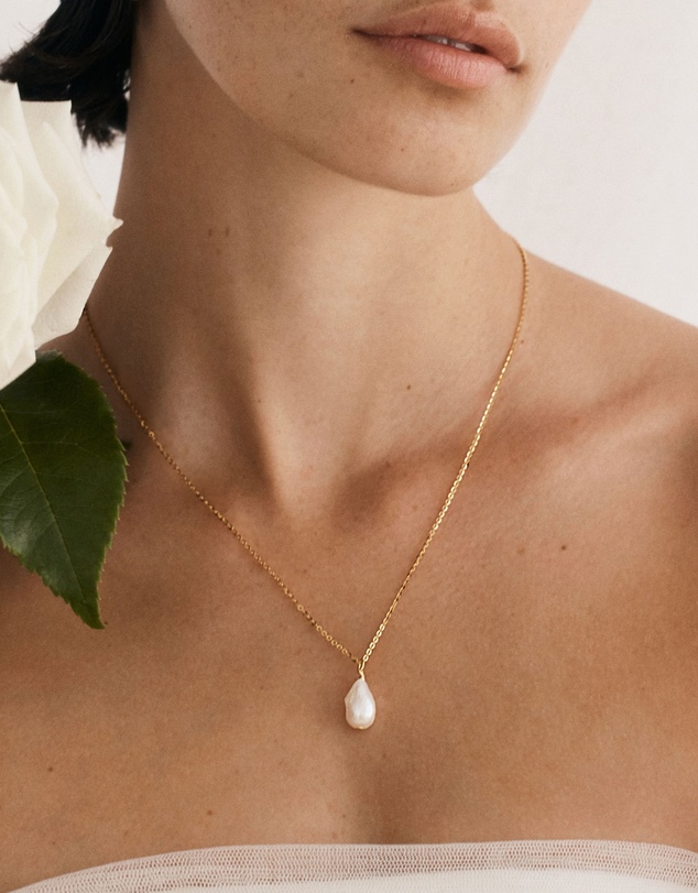 SAINT VALENTINE - Keshi Pearl Necklace - Gold
