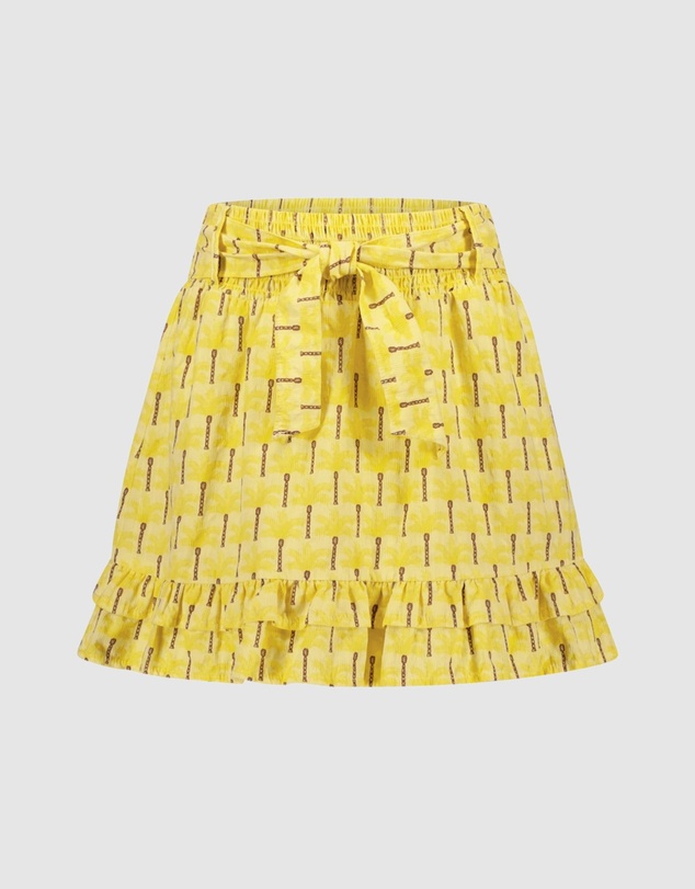 Like FLO - Palm Tree Print Skirt with Belt - Kids-Teens