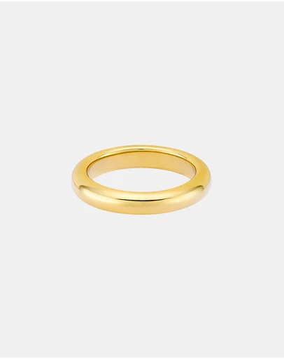 Zoe Olivia - 14K Gold Vermeil Icon Plain Band Ring