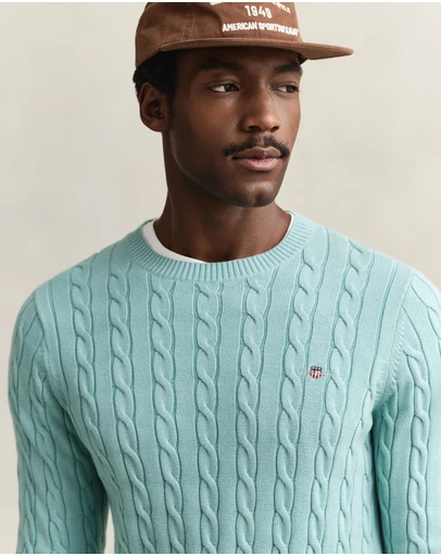 Gant - Cotton Cable Crew Neck