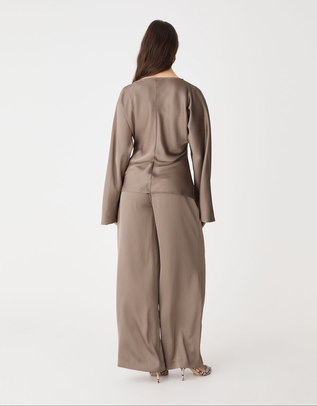 Forcast - Asma Satin Wide Leg Pants