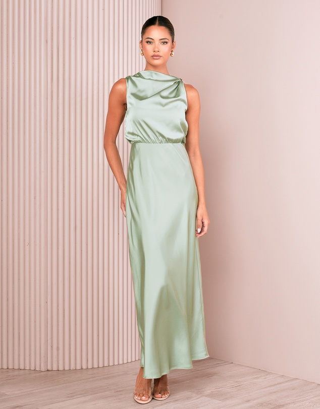 Azzurielle - Darsha Blouson Maxi Dress