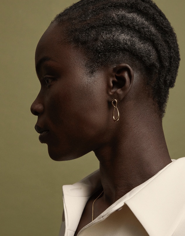 Najo - Vivante Yellow Gold Drops Grande Earrings