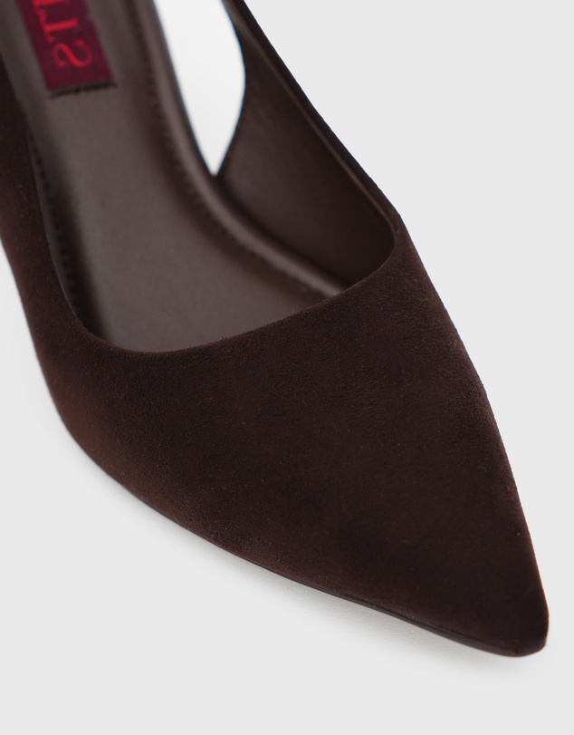 Betts - Flounce Block Heel Slingback Pumps