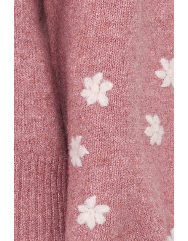 Petal & Pup - Fleming Flower Applique Sweater - Rose