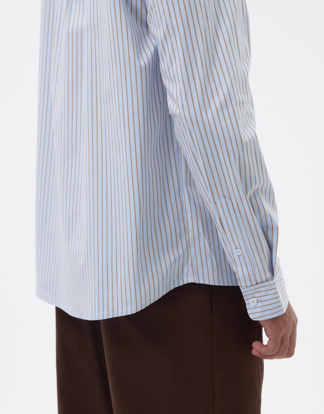 AERE - Stripe Cotton Poplin Boxy Shirt